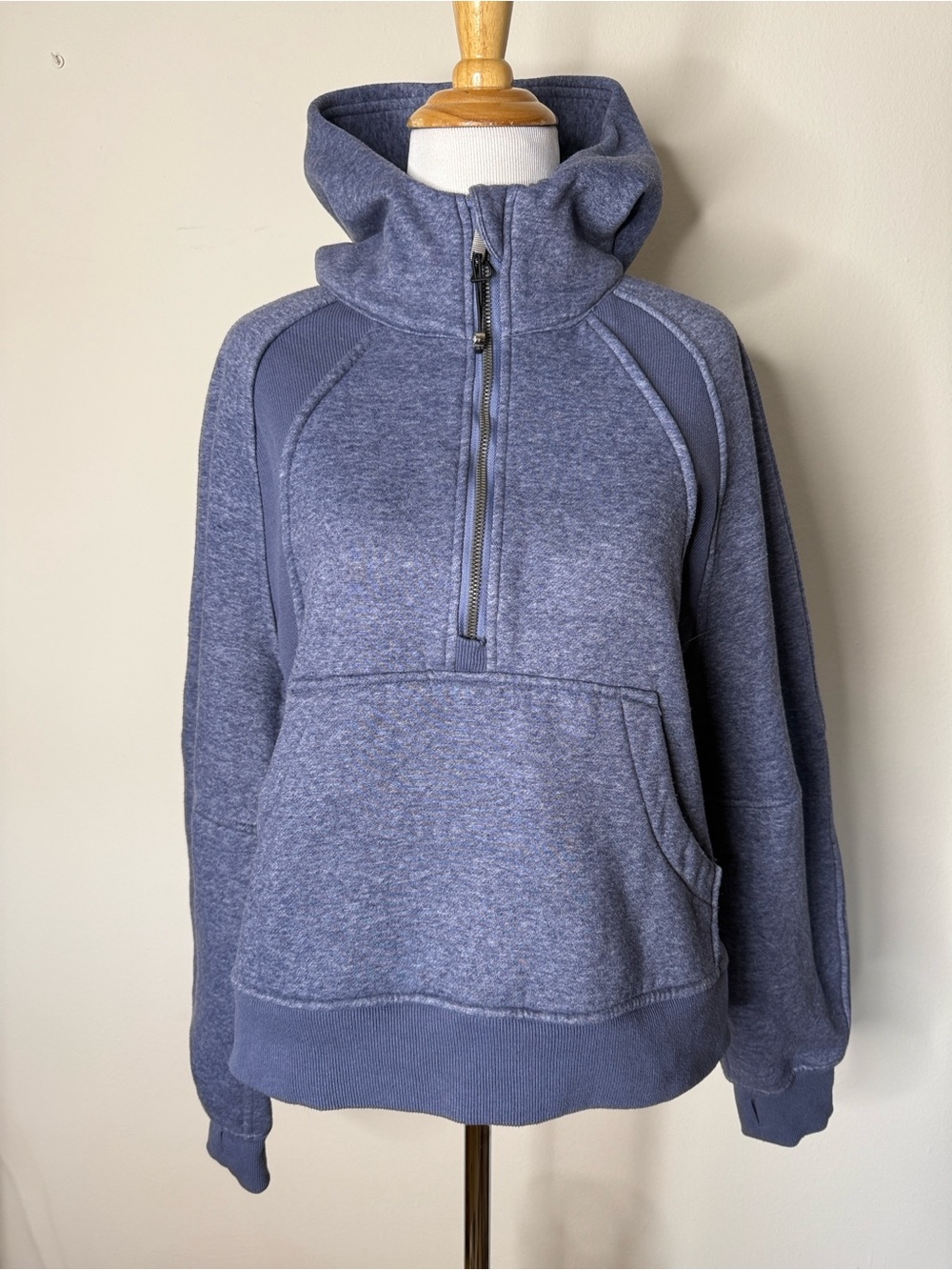 Lululemon Blue Purple Oversized Scuba 1/2 Zip Hoodie